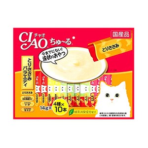 이나바 챠오 츄르 고양이 간식 40p, 닭가슴살, 560g, 3개