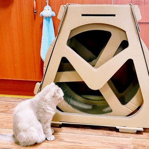 골판지 캣휠 고양이 캣워커 쳇바퀴 대형 스크래처 무소음