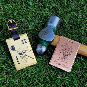 스콜피 수제 골프백 네임택 골프가방 이름표 캐디백 네임텍 scorpy golf, 골드, 1개