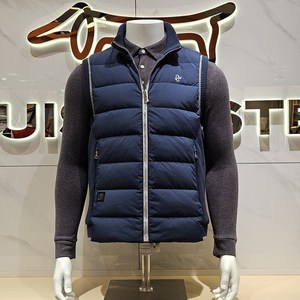 루이까스텔 [25년 가을겨울 신상품 최저가] 남성 니트트리밍 머스코비다운 스윙골프조끼 1/ME/JP/010/BCL