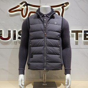 루이까스텔 [25년 가을겨울 신상품 최저가] 남성 니트트리밍 머스코비다운 스윙골프조끼 1/ME/JP/010/BC