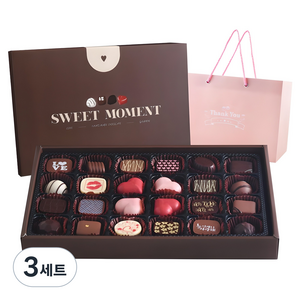 상상앤드 스윗러브 24구 수제초콜릿 + 쇼핑백 랜덤 발송, 240g, 3세트
