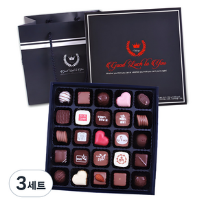 디유 굿럭투유 합격기원 초콜릿 25구 + 쇼핑백 세트, 250g, 3세트
