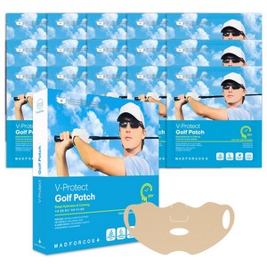 매드포코스 남성용 V 프로텍트 자외선차단 보습케어 쿨링 하이드로겔 야외스포츠 골프패치 5p, 단일 색상, 4개