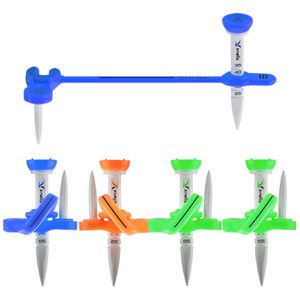 엑스넬스 컨트롤 킵티 높이조절 에이밍 골프티 티꽂이 4개세트, 블루,오렌지,그린 혼합 4개, 1세트