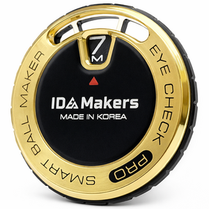 아이체크 프로 거리측정 볼마커 + 클립 골프 선물 세트, 1세트, 샤인골드