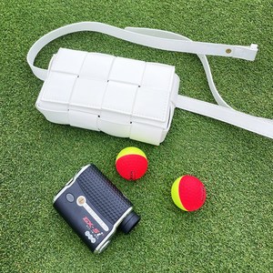 투솜 여성골프힙색 여자골프가방 스퀘어짜임 거리측정기케이스 골프힙색 골프공주머니 허리가방 여성 허리색 허리백 공 라운딩