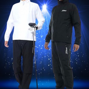 (2024 타이틀리스트 재팬 최신 정품) 골프비옷 바람막이 상하의세트, (상의)블랙/(하의)블랙, 1개