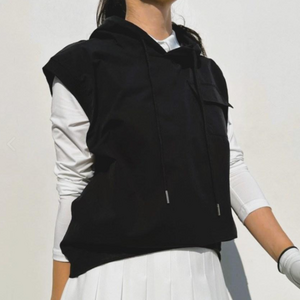 로로얼로이 여성 골프 바람막이조끼 가슴포켓 후드 아노락 봄 가을 베스트 골프웨어