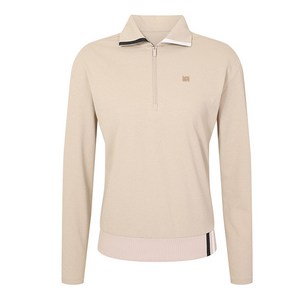 (여성)츄리링 반집업 에리 배색 티셔츠_HE1WTS005