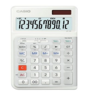 카시오 인체공학 디자인 3도 계산기 JE-12E, 3개, 하얀색