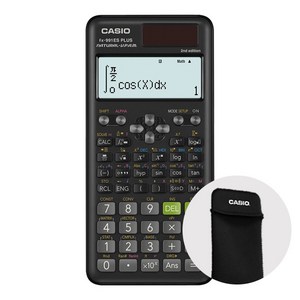 카시오 공학용 계산기 FX-991ES PLUS 2+계산기 파우치 세트, 블랙+파우치