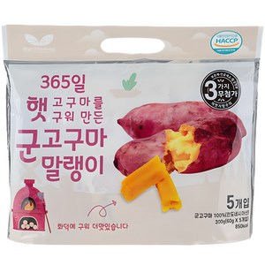 봄날인터내셔널 햇고구마를 구워만든 군고구마 말랭이, 60g, 5개