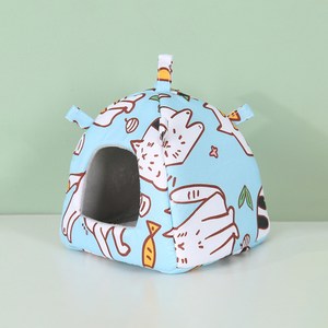 랜보어 소동물 포근 패턴 포치은신처 하우스 14 x 14 x 15 cm