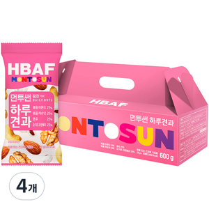 HBAF 바프 먼투썬 하루견과 핑크, 600g, 4개