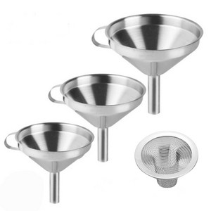 필품사 국산 스텐 깔대기 거름망 깔때기 입구넓은 깔데기, 1개
