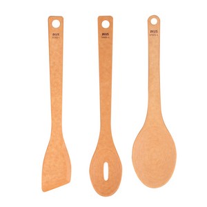 제우스 우드 사선뒤집개 + 슬롯스푼 + 볶음스푼 대 세트