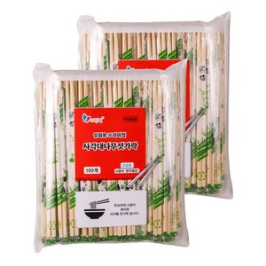 리빙웰 사각 대나무 일회용 젓가락