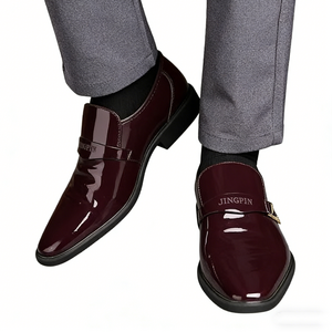 FvaBzon 남성 비즈니스 구두 발편한 정장 방수 구두