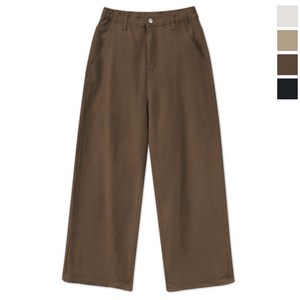 탑보이 와이드 코튼 팬츠 뒷밴딩 면바지 치노팬츠 남자 남녀공용 밴딩 사계절 (LZ004)