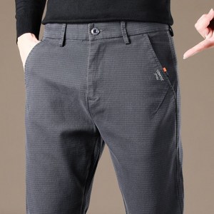 AOKADA  남성 가을 스판 일자 팬츠 루즈핏 스판 일자 면바지