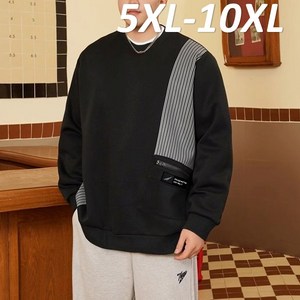 히트세븐 5XL-10XL 댄디한 빅사이즈 맨투맨 스트라이프 배색 티셔츠 긴발 트레이닝복 라운드티 6XL 7XL 8XL 120 130 135 140 145 HIT NO.7 MA08
