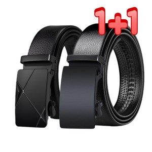 디룸 1+1 남성 자동 정장 가죽 벨트 자동 버클 캐주얼 허리띠