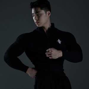 카미드 컴프레션 하프집업 긴팔