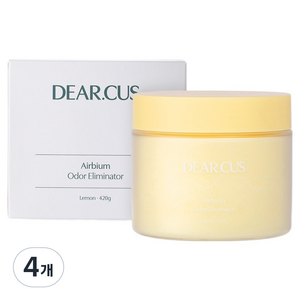 디어커스 에어비움 고체 탈취제 420 레몬 본품, 420g, 4개
