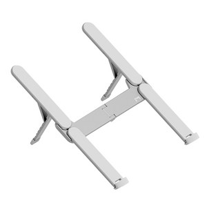 프레임바이 PH 휴대용 노트북 거치대 접이식 6단계 높이조절 알루미늄 스탠드 + 파우치 세트, Silver(스탠드), Grey(파우치), 1세트