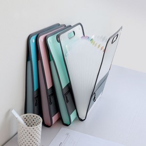 a4 서류 시험지 계약서 학원 가방 아코디언 지퍼 파일 백 정리함