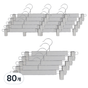 브로픽 논슬립 집게형 바지걸이, 80개, 화이트