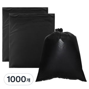 월드크린 분리수거 평판 비닐봉투 검정, 20L, 1000개