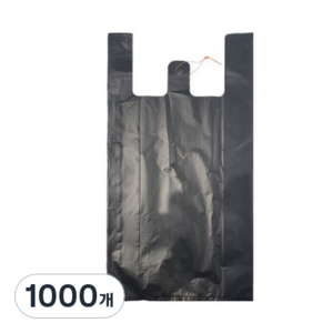 월드크린 손잡이 비닐 봉투 검정, 20L, 1000개
