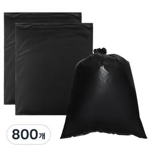 월드크린 분리수거 평판 비닐봉투 검정, 20L, 800개