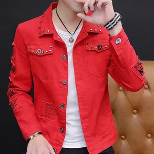 봄가을 신상 데님 자켓 캐주얼 패션 카라 재킷 찢어진 빈티지 워싱 재킷