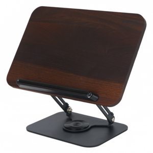 BOUMBI 국내생산 편백나무 탄화느티 회전형 높이 조절 원목 독서대, 탄화느티나무