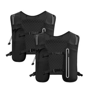 아띠꼴로 시원질주 트레일 러닝 베스트 조끼 등산 마라톤 경량 런닝백, 에보니블랙