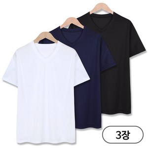 3장 세트 드라이 브이넥 쿨티셔츠 남녀공용 기능성 반팔티 냉감 반팔 반팔티 (SCC5419PT)