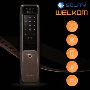 [전국설치] 솔리티 웰콤 신제품 얼굴안면인식 푸시풀 WSP-2900A 카드키2개+번호키 블루투스(옵션) AI딥러닝기술 신속 정확한 얼굴인식100개 현관문 디지털도어락 즉시잠금, 웰콤 WSP-2900A, 방문설치