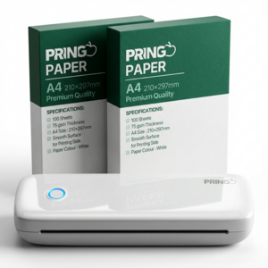 [휴대용 AI 감열 프린터세트] 블루투스 핸드폰 무선 오답노트 프린터기 프린트기 가정용, 1세트, 프린터기 풀세트 2번