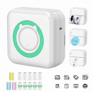 THOUSTA 무선 휴대용 감열식 라벨기 블루투스 페이지 네임스티커 미니 라벨 프린터