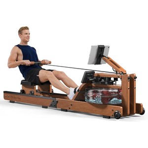 가정용 로잉 머신 접이식 디자인의 워터 400파운드 용량 LCD 모니터 부드러운 글라이드 레일 편안한 시트 몰입형 로워 및 홈짐을 위한 무료 앱블루투스 지원