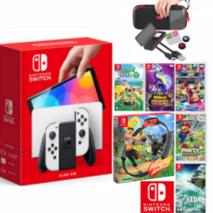 [당일발송] 닌텐도 스위치 OLED+게임 선택+10개 해피 악세사리 풀세트
