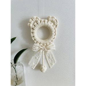 마크라메월행잉 원숭이주먹매듭곰돌이월행잉 출산선물 답례품 아이방꾸미기