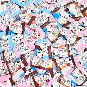 롯데 말랑카우 3가지맛 114입 세트 ( 밀크 + 딸기우유 + 빠삐코 ) 3가지맛 대용량 개별 포장 젤리