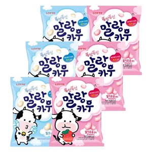 우유 캔디 대용량 말랑카우 158g (밀크 + 딸기) 각1개씩, 158g, 3세트
