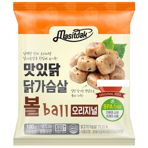 맛있닭 닭가슴살볼 오리지널, 100g, 100개