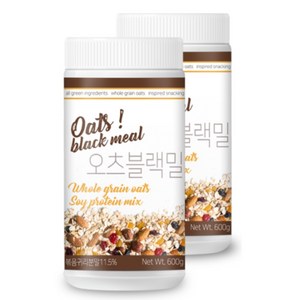 1+1 오츠블랙밀 단백질쉐이크 귀리우유 식사대용 미숫가루, 2개
