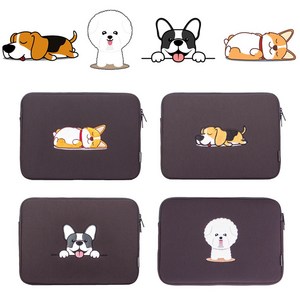 인트존 INTC-340X 캐릭터 댕댕이 노트북파우치 15.6형